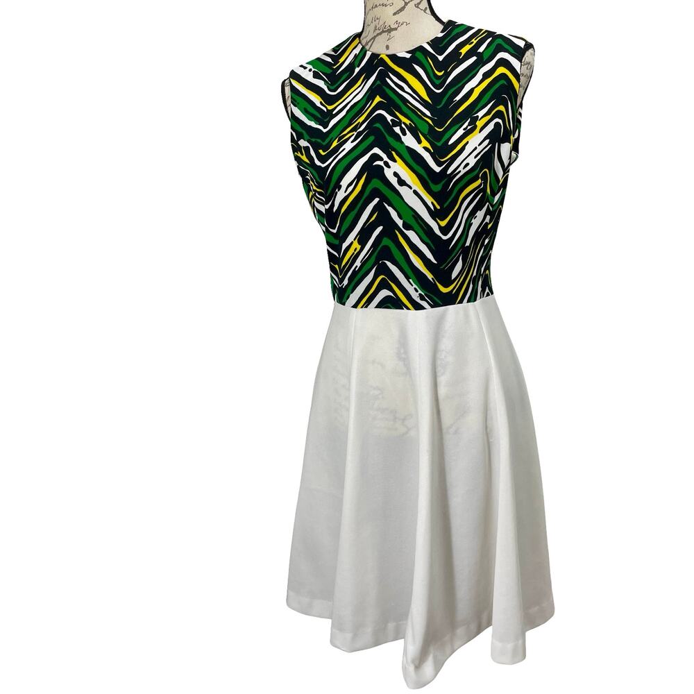 Vintage 60s Vandor Ltd. Geometric Mod Sleeveless Dress